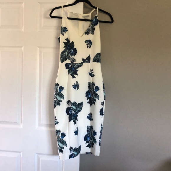 Blue and white floral dress - Picture 1 of 2